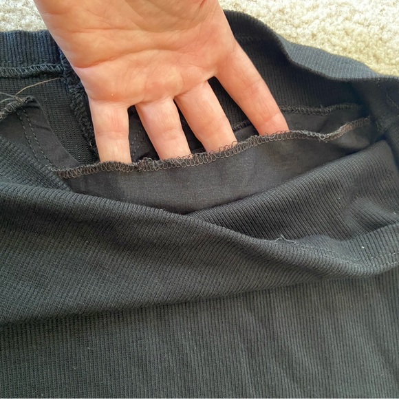 Marine Layer Lexi Rib Long Sleeve Midi Dress in Black - Picture 11 of 15